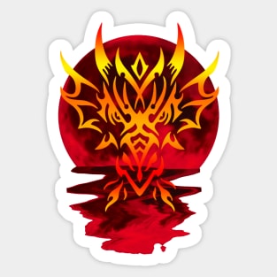 red moon dragon 3 Sticker